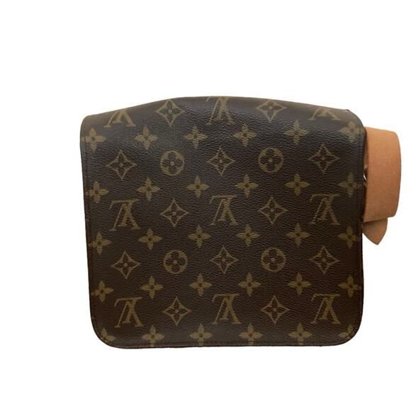 ouis Vuitton Monogram Canvas Cartouchiere Shoulder Bag Crossbody Vintage LV - Picture 3 of 16